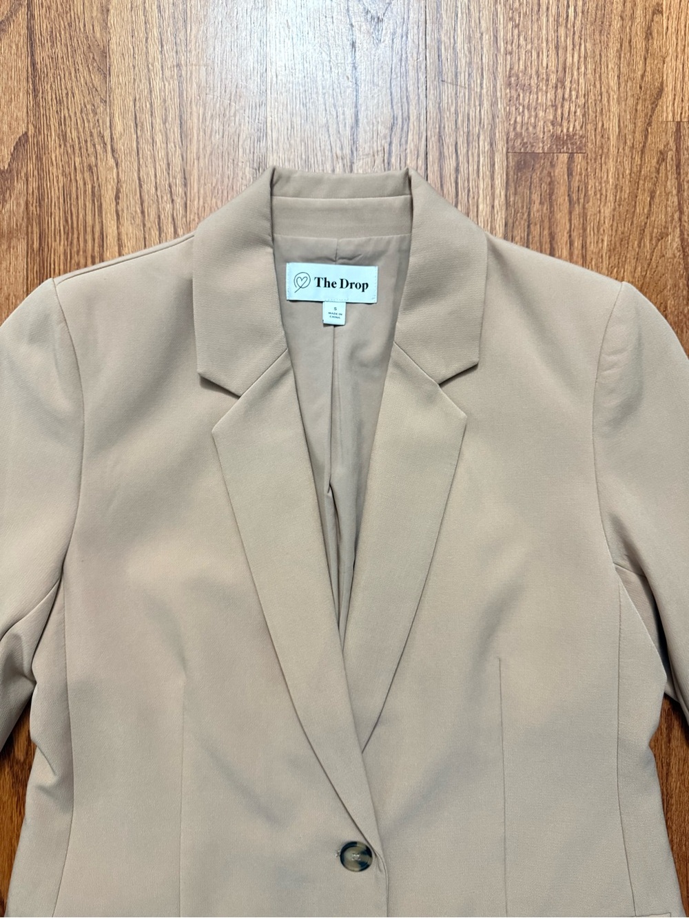 The Drop Blake Long Blazer in Praline size S - Picture 5 of 16